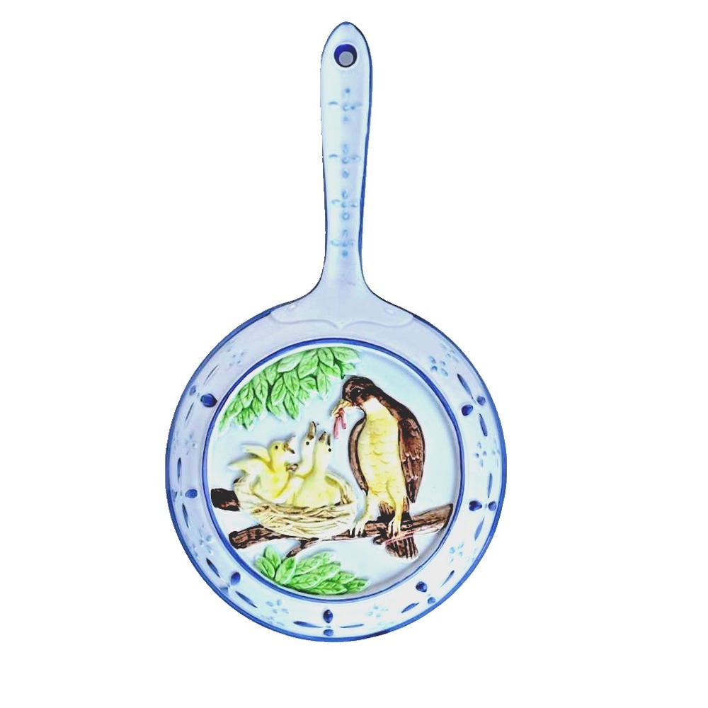 Sigma Tastesetter Vintage Bird Ceramic Wall Hanging 12" Mama Bird And Babies